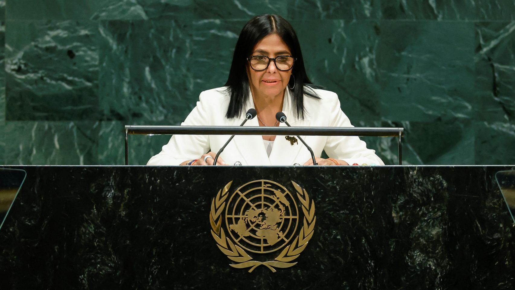 Delcy Rodríguez ratifica ante la ONU su rendición a Trump y promete elecciones en Venezuela