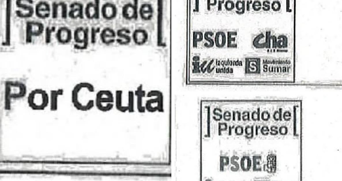 El PSOE esconde sus siglas en la papeleta al Senado por Ceuta